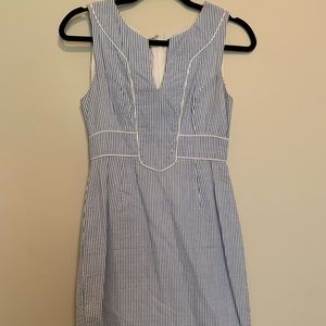 Women’s blue and white Seersucker Dress